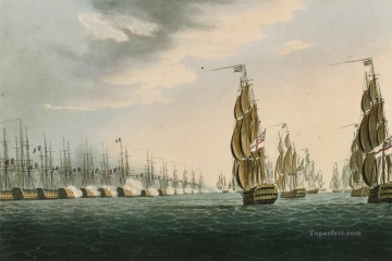Batalla del Nilo Whitcombe 2 Sea Warfare Pinturas al óleo